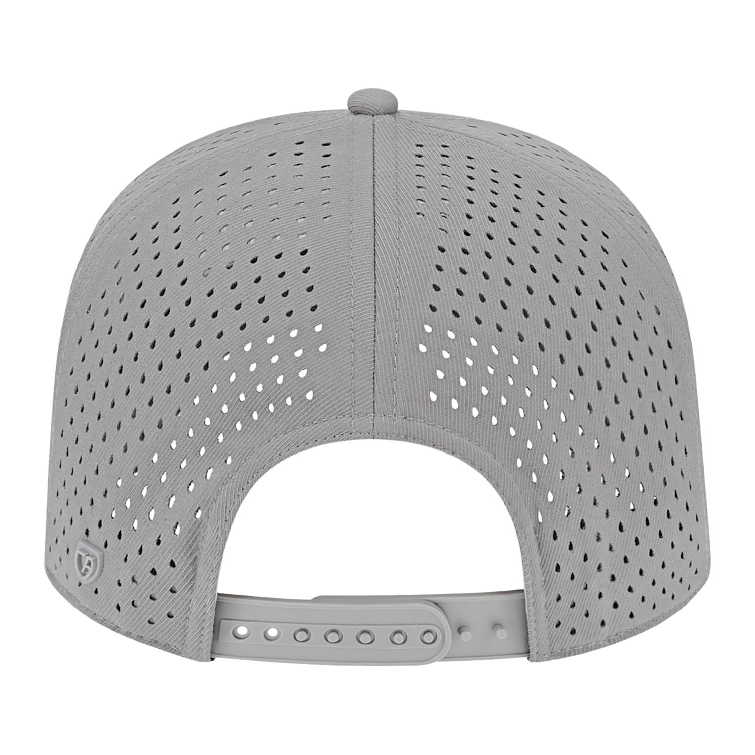 Back of Cap America Premium Water-Resistant Perforated Cap - Silver