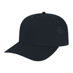 Cap America Premium Water-Resistant Perforated Cap - Black