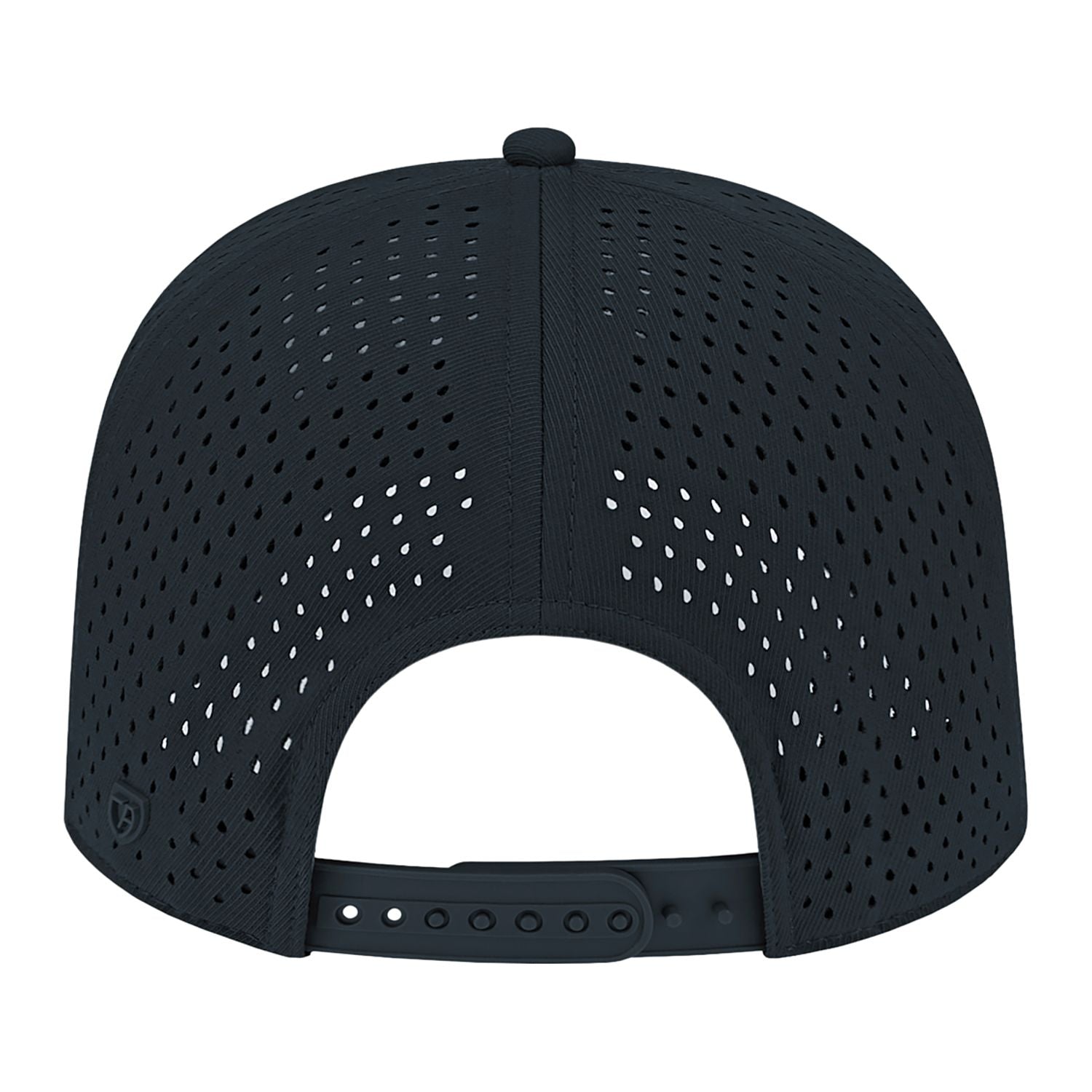 Back of Cap America Premium Water-Resistant Perforated Cap - Black