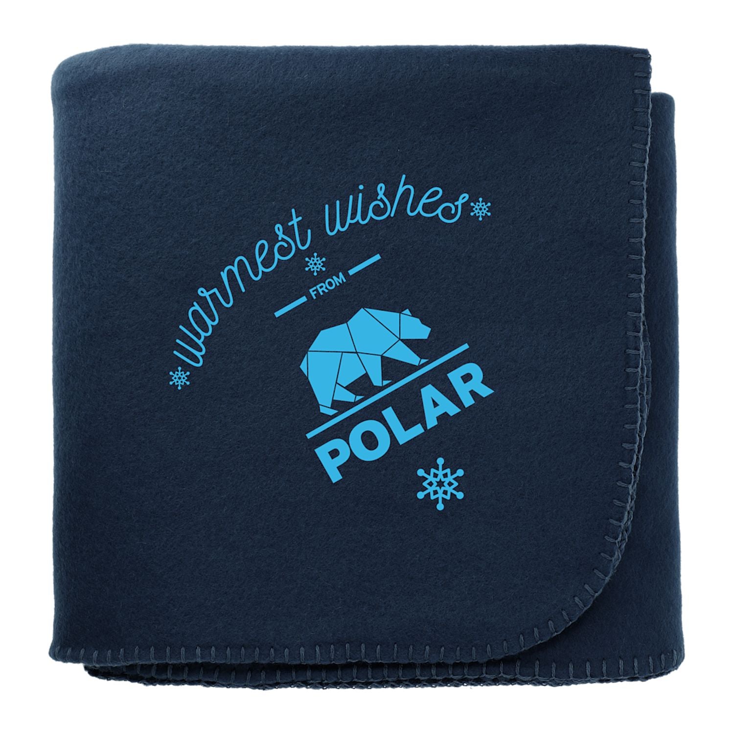 Navy 100% Recycled PET Fleece Blanket