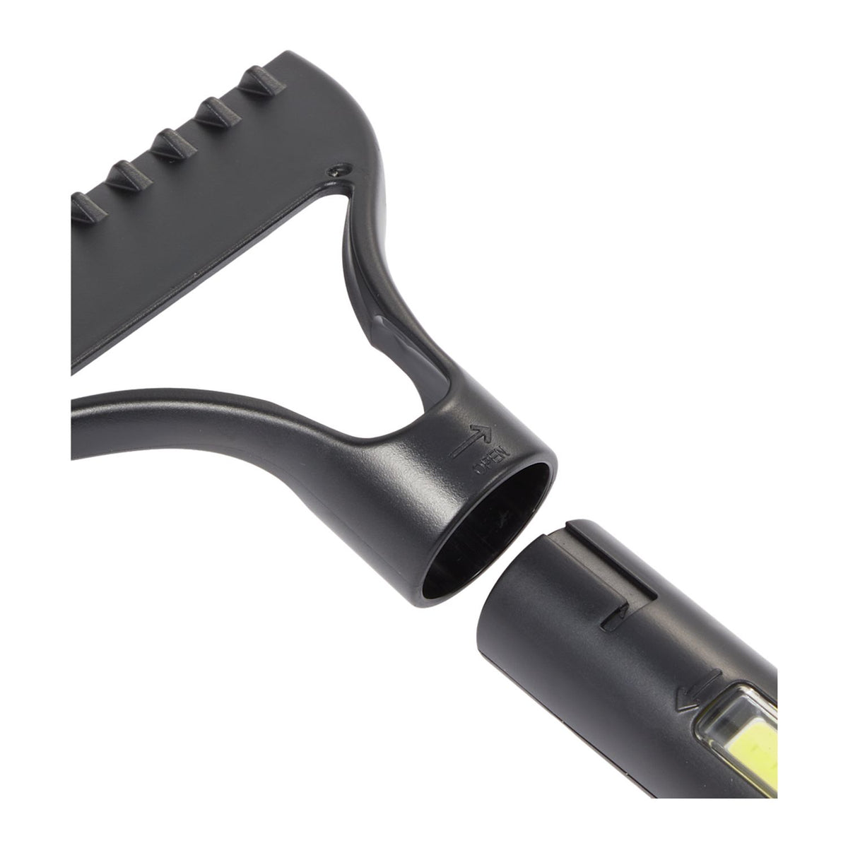 Ice Scraper Flashlight shown detached