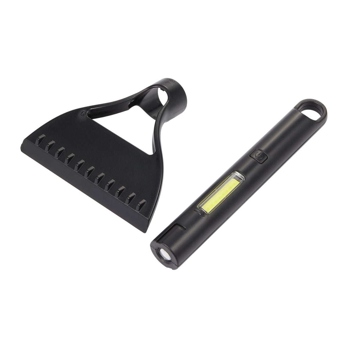 Ice Scraper Flashlight shown detached