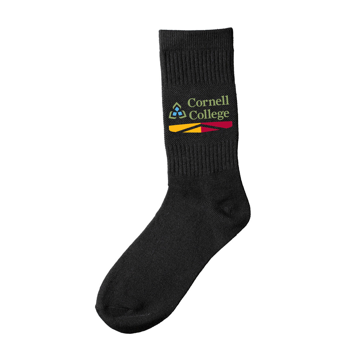 Black Mid-Cut Athletic Crew Sock