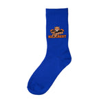 Blue Mid-Cut Athletic Crew Sock