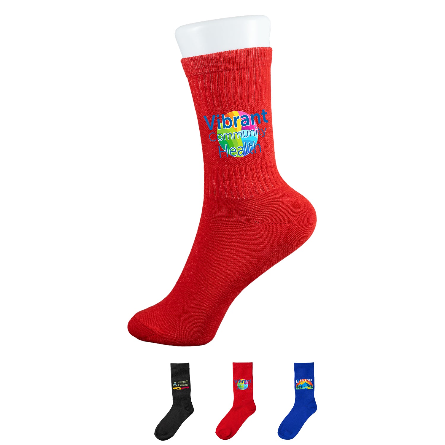 Mid-Cut Athletic Crew Sock Group Image