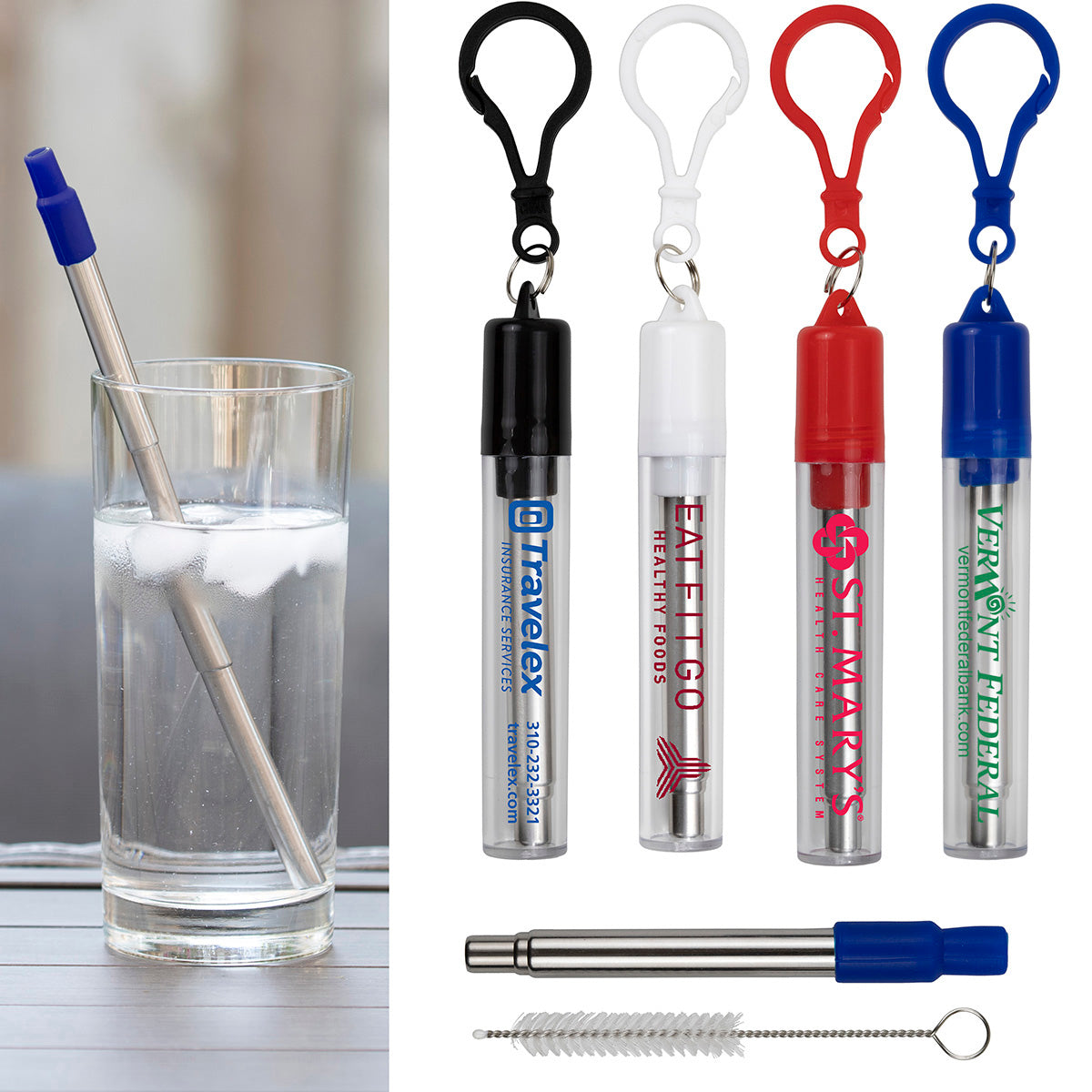 8" Reusable Stainless Steel Straw