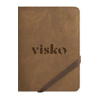 Cognac Old money passport holder with debossed logo on the front cover