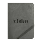 Gray  Old money passport holder with debossed logo on the front cover