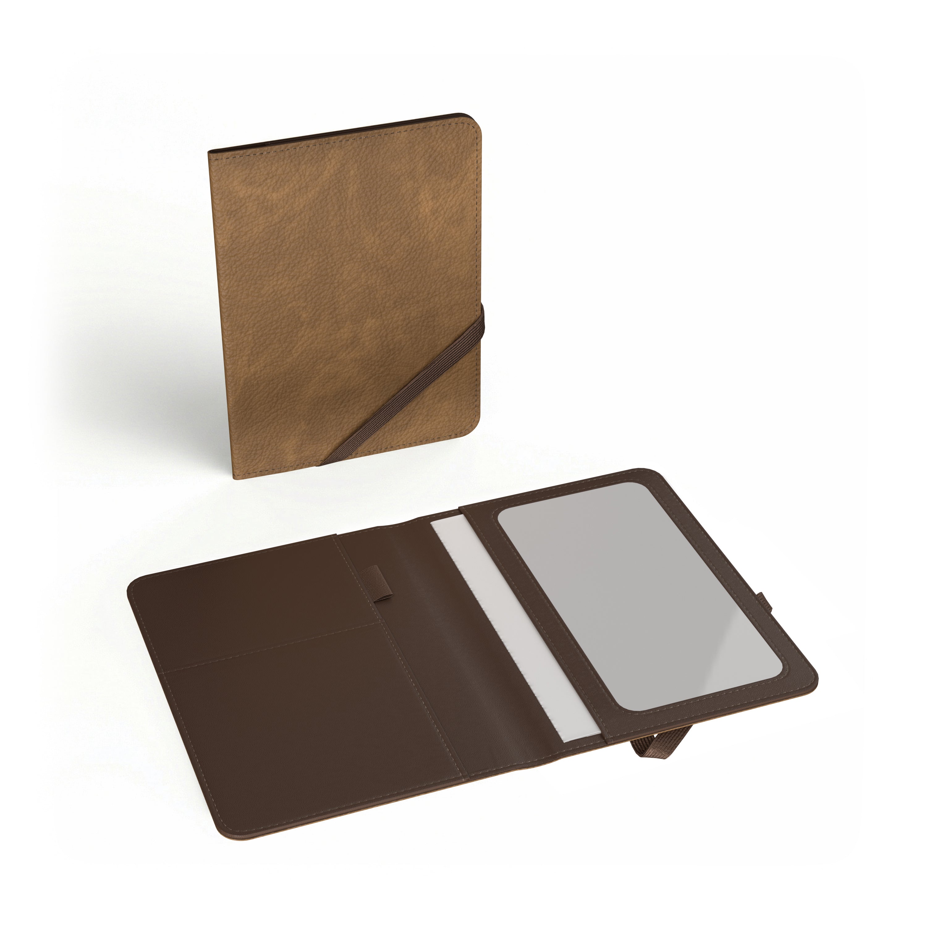Old Money passport Holder showing the side cover alongside the front cover