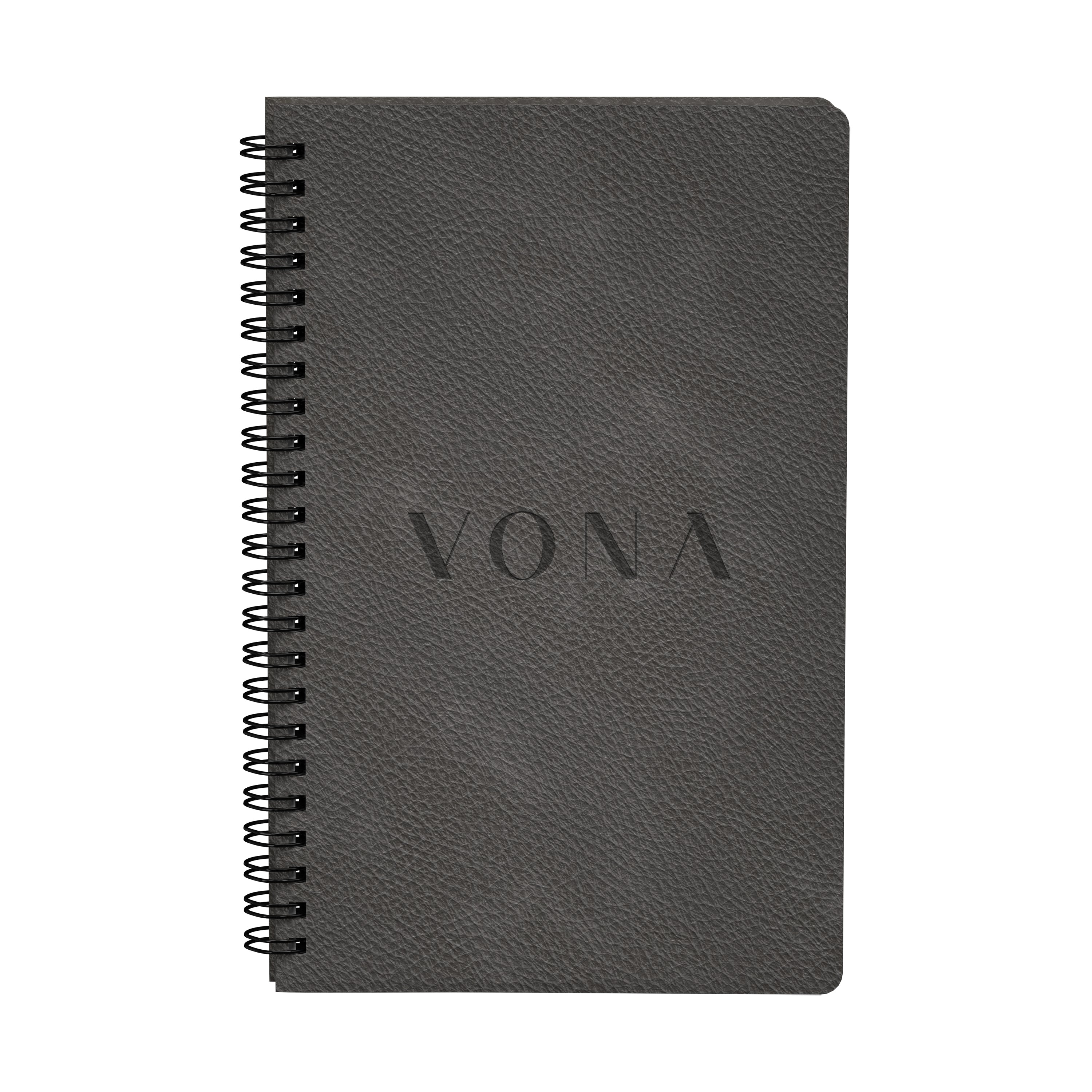 Gray Old Money Soft Cover Spiral Journal