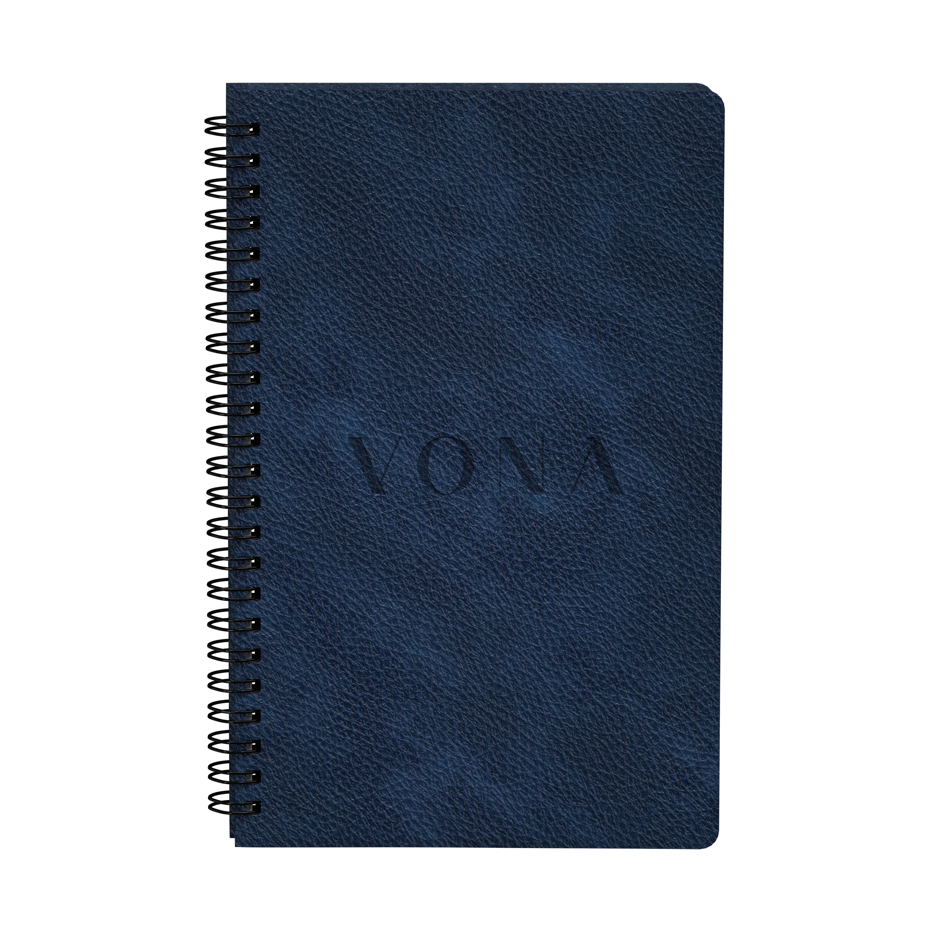 Navy Old Money Soft Cover Spiral Journal