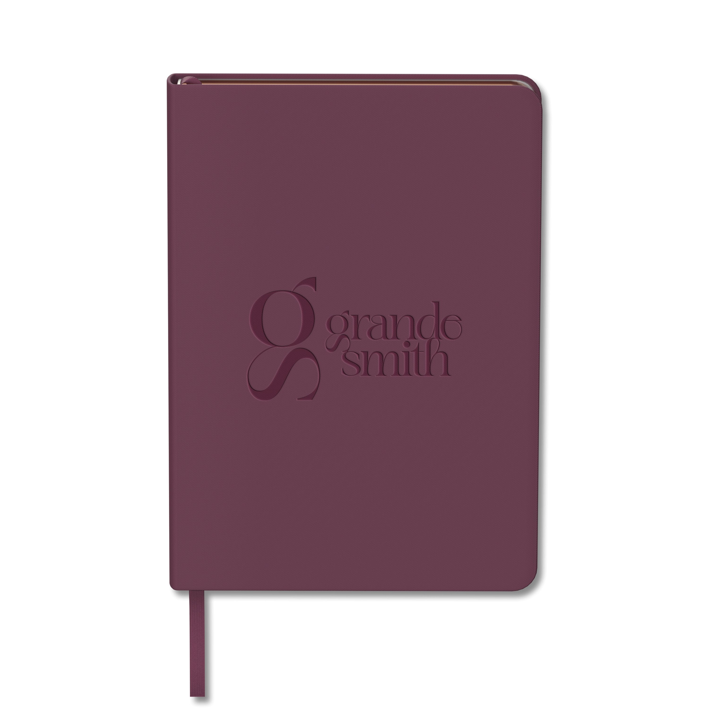 Berry Blossom  Luna Soft Cover Journal with a custom deboss logo on the front cover
