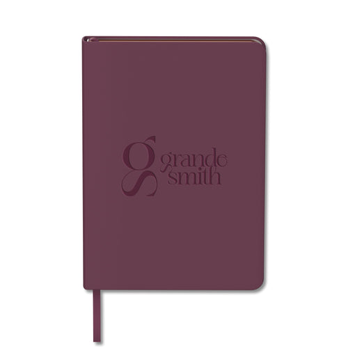 Berry Blossom  Luna Soft Cover Journal with a custom deboss logo on the front cover