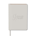 Pearl Luna Soft Cover Journal with a custom deboss logo on the front cover