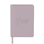 Rose Water Luna Soft Cover Journal with a custom deboss logo on the front cover