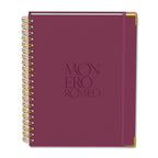 Berry Blossom Luna A4 Hard Cover Spiral Journal with Debossed Logo