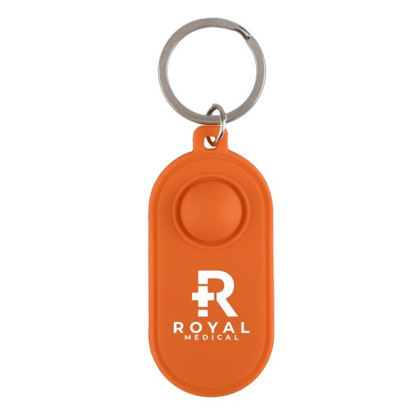 Orange Silicone Stress Pop It Key Tag