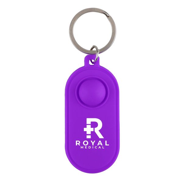 Purple Silicone Stress Pop It Key Tag