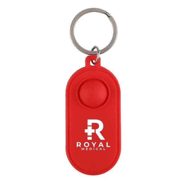 Red Silicone Stress Pop It Key Tag