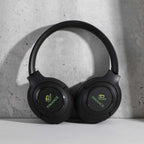 Sound Sharp Wireless Headphones with custom branding on a wall