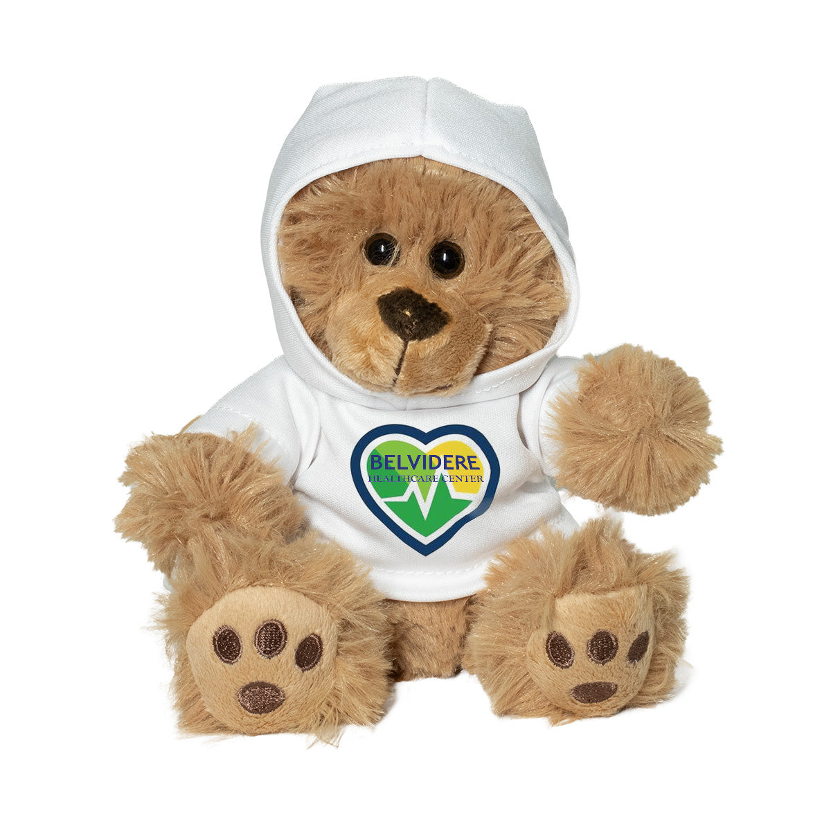Ted T. 6" Plush Teddy Bear with White Hoodie
