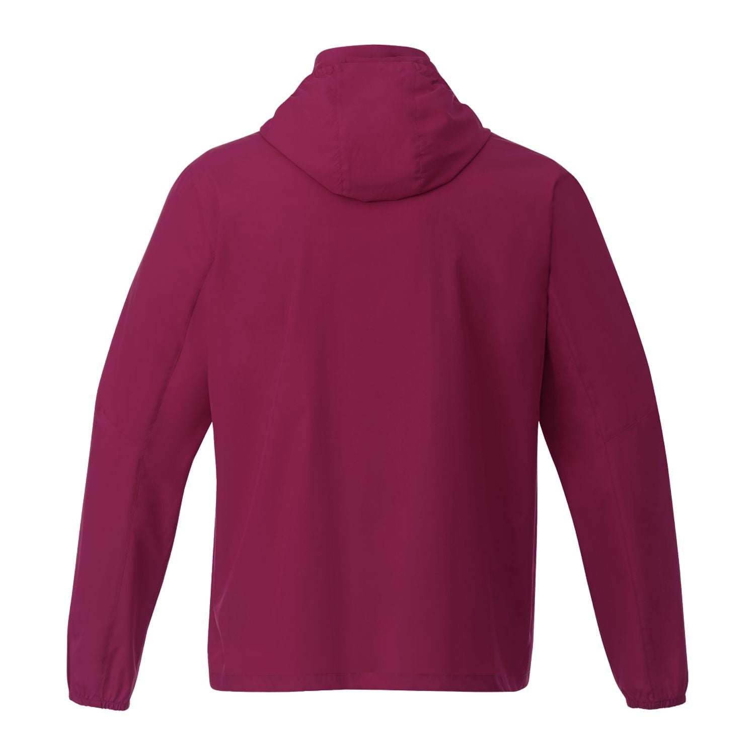 Back of Maroon Men's Toba Packable Jacket