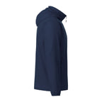 Navy blue jacket on a white background