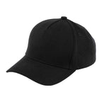 Black Recycled Cotton Twill 5 Panel Ballcap
