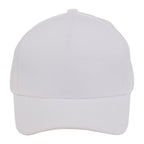 White Recycled Cotton Twill 5 Panel Ballcap