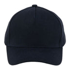 Navy Recycled Cotton Twill 5 Panel Ballcap shown from the front