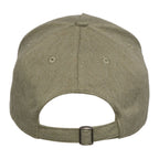 Olive Recycled Cotton Twill 5 Panel Ballcap shown from behind