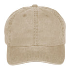 Desert Khaki Recycled Cotton Washed 6 Panel Ballcap