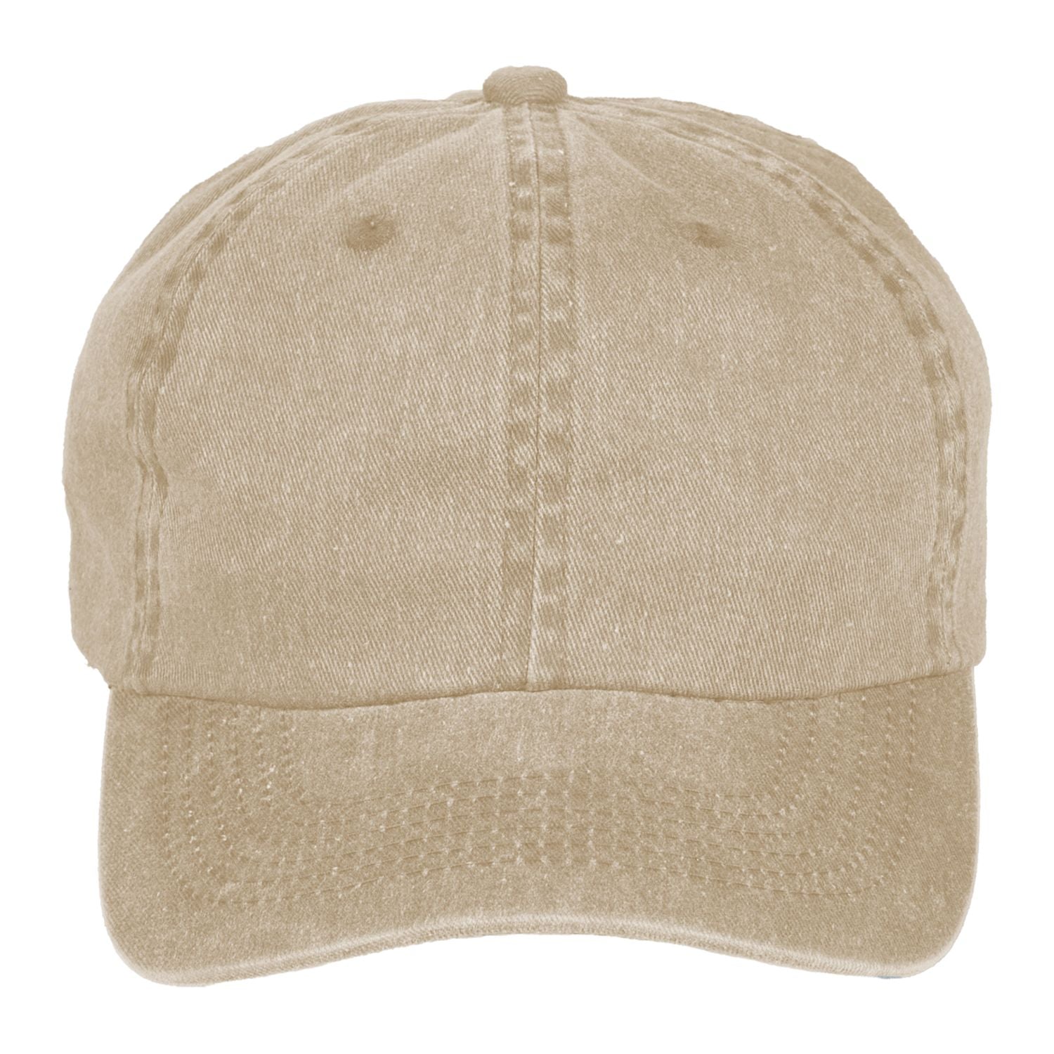 Desert Khaki Recycled Cotton Washed 6 Panel Ballcap