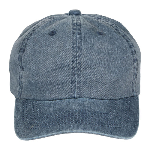 Vintage Navy Recycled Cotton Washed 6 Panel Ballcap