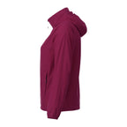 Maroon Women's Toba Packable Jacket Side View