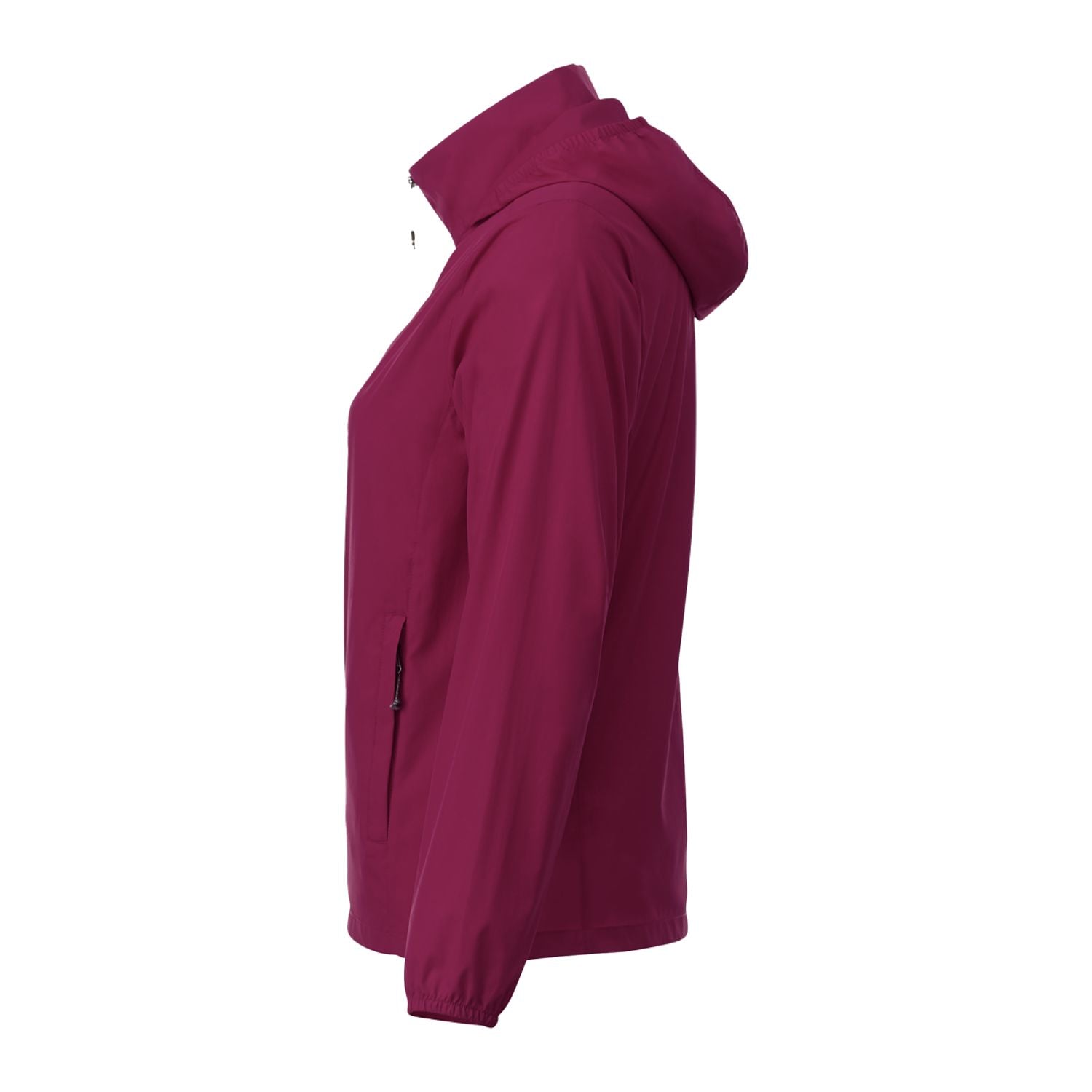 Maroon Women's Toba Packable Jacket Side View