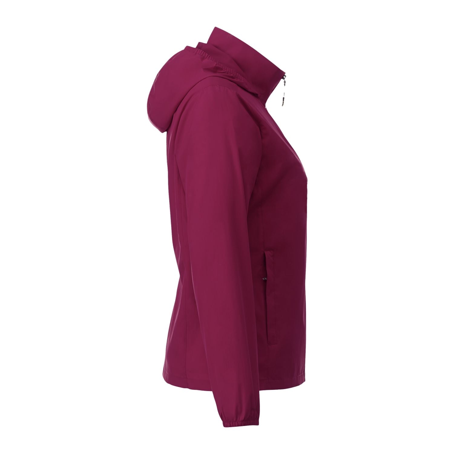 Maroon Women's Toba Packable Jacket Side View