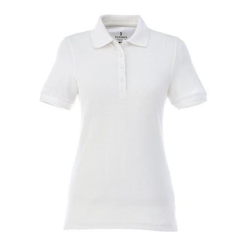 White Women's BELMONT Short Sleeve Pique Polo