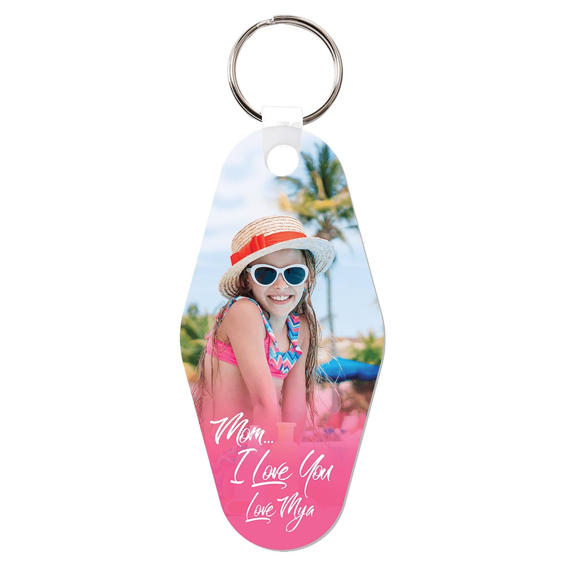 Unisub Gloss White FRP Sublimatable Vintage Hotel Keychain