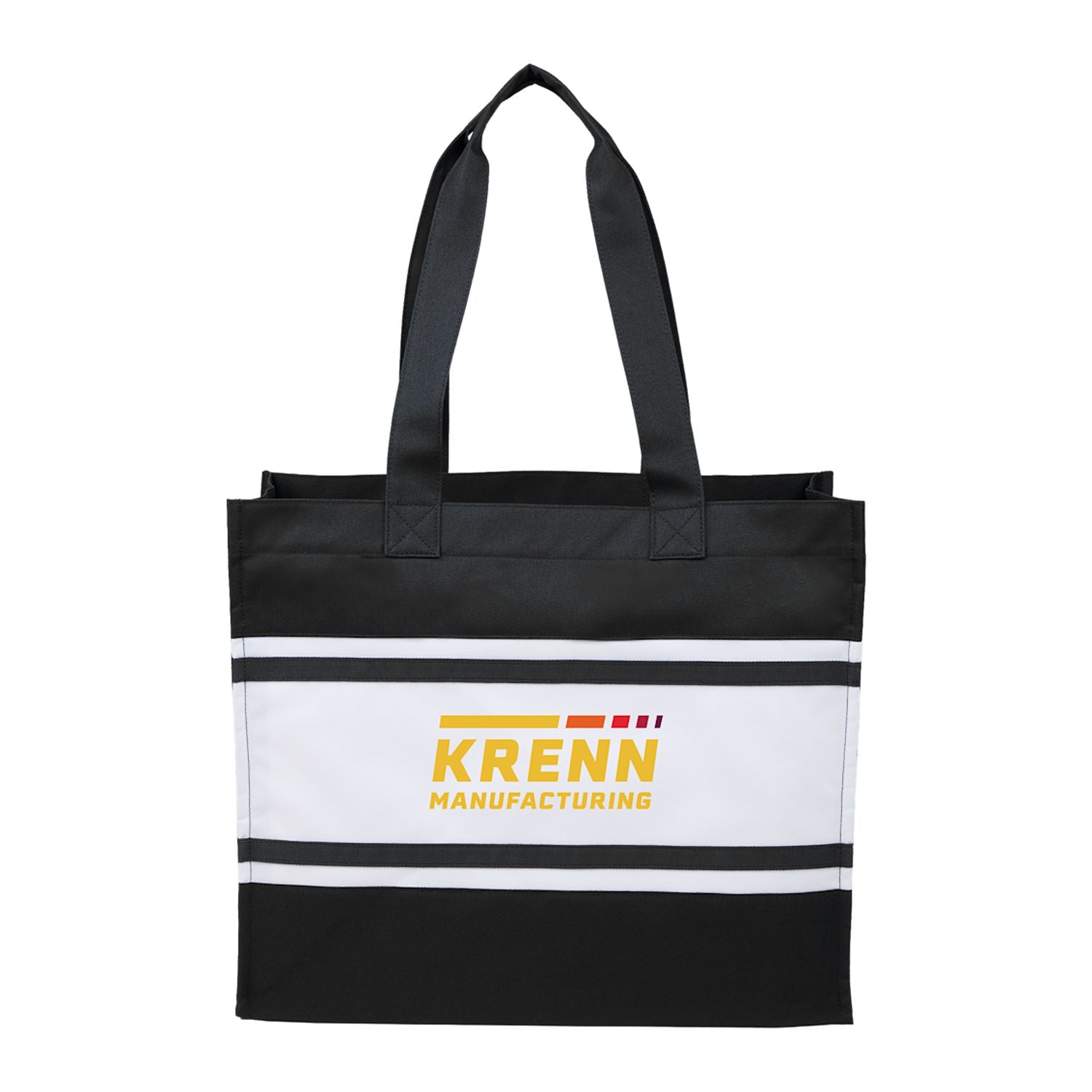 Black Varsity Box Tote