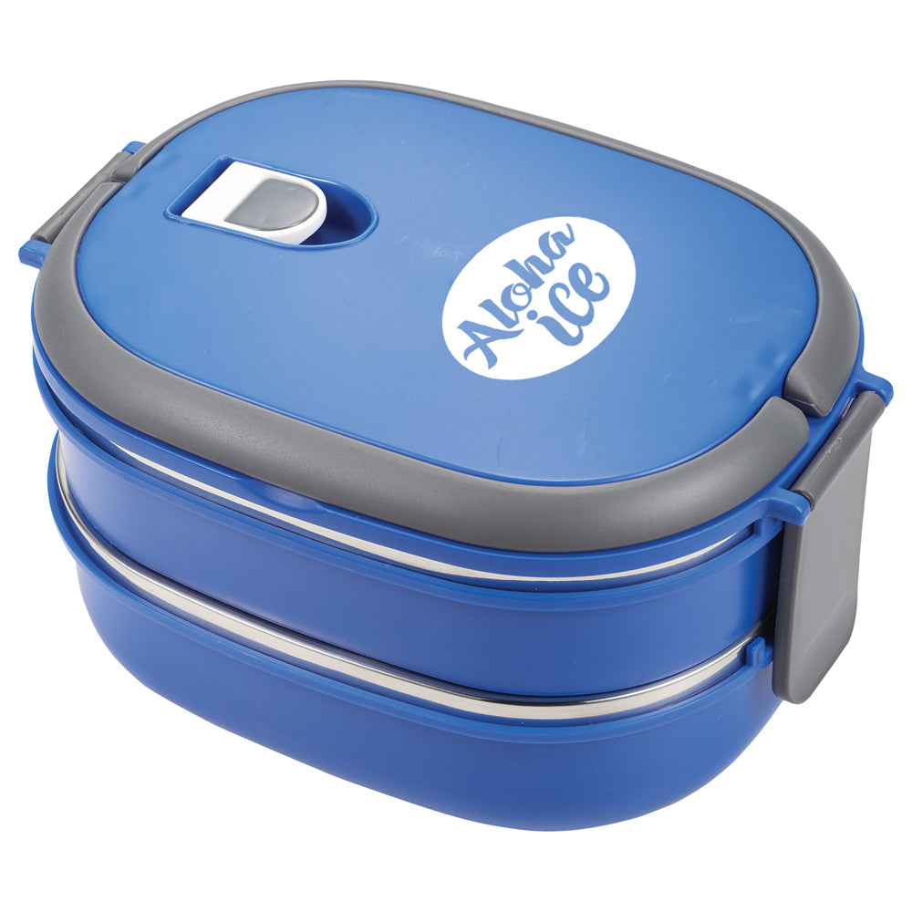 Two Tier Insulated Oval Lunch Box Food Container