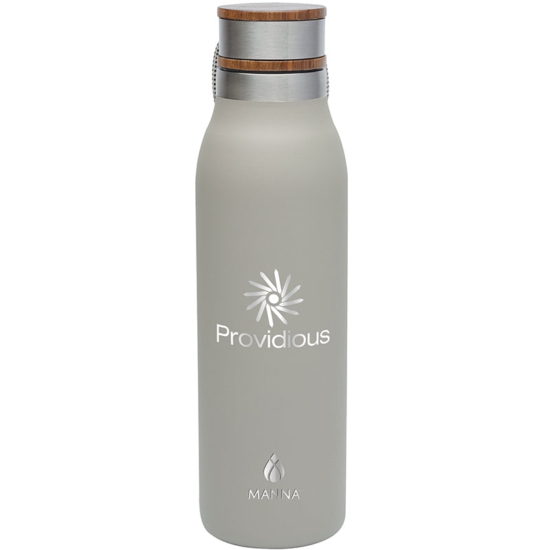 Manna™ Ascend 18 oz. Stainless Steel Water Bottle w/ Acacia Lid