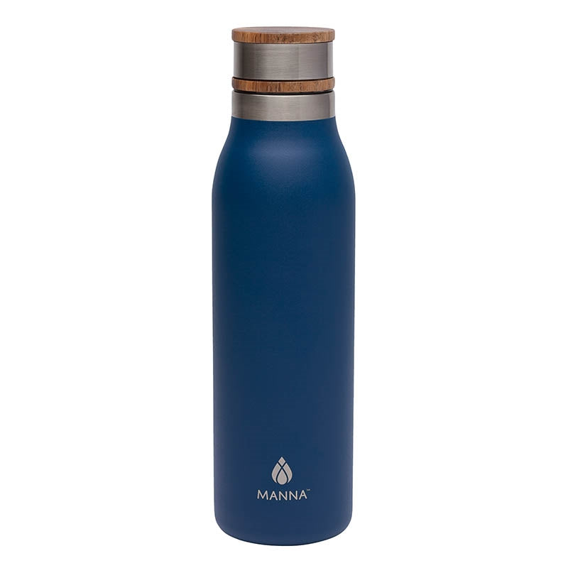 Manna™ Ascend 18 oz. Stainless Steel Water Bottle w/ Acacia Lid