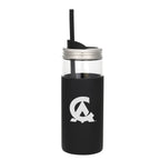 Galapagos – Borosilicate Glass Mason Jar with Silicone Lid and Straw