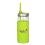 Galapagos – Borosilicate Glass Mason Jar with Silicone Lid and Straw