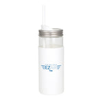 Galapagos – Borosilicate Glass Mason Jar with Silicone Lid and Straw