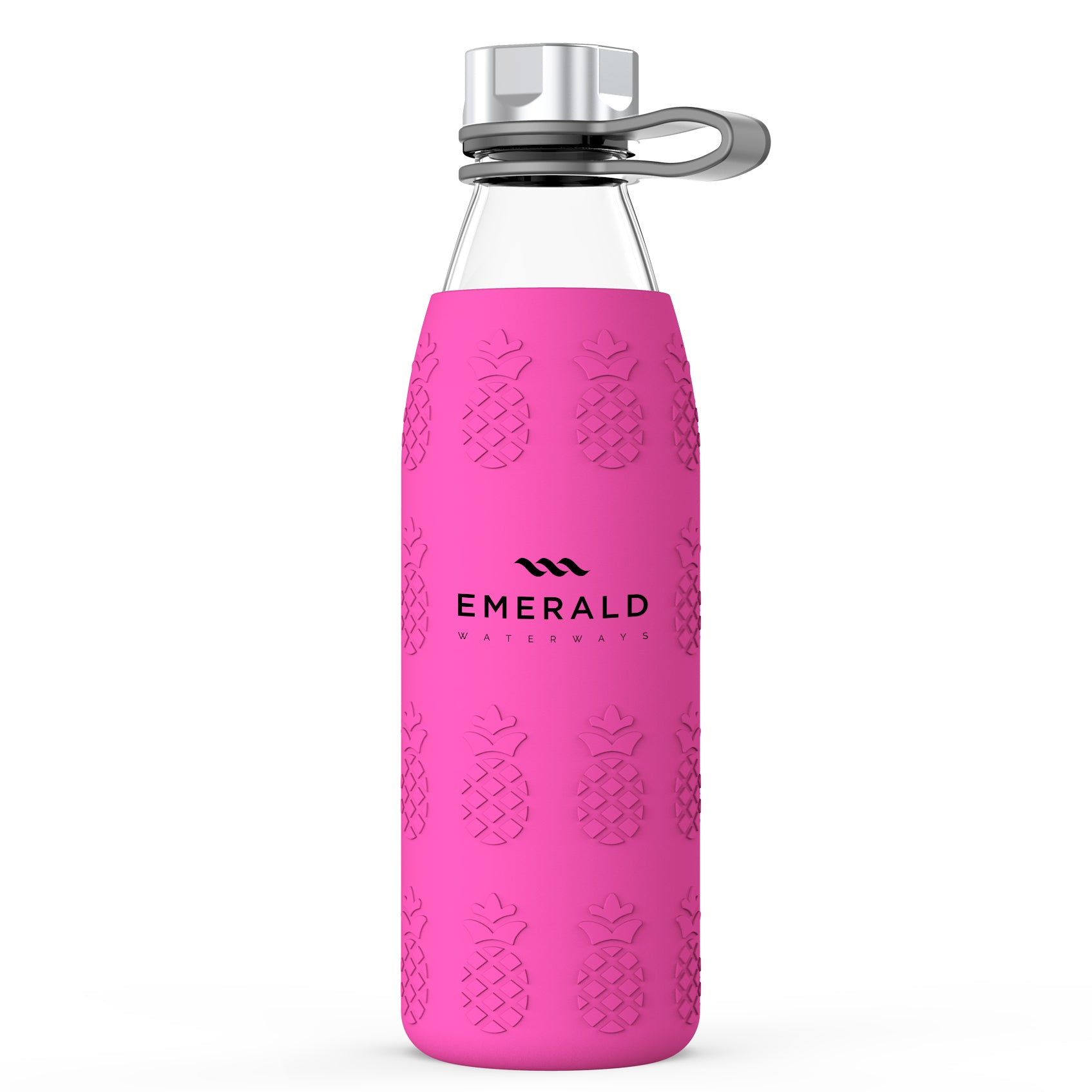 Pineapple Silicone Sleeve Glass Bottle