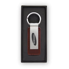 Leatherette & Metal Keychain in Giftbox