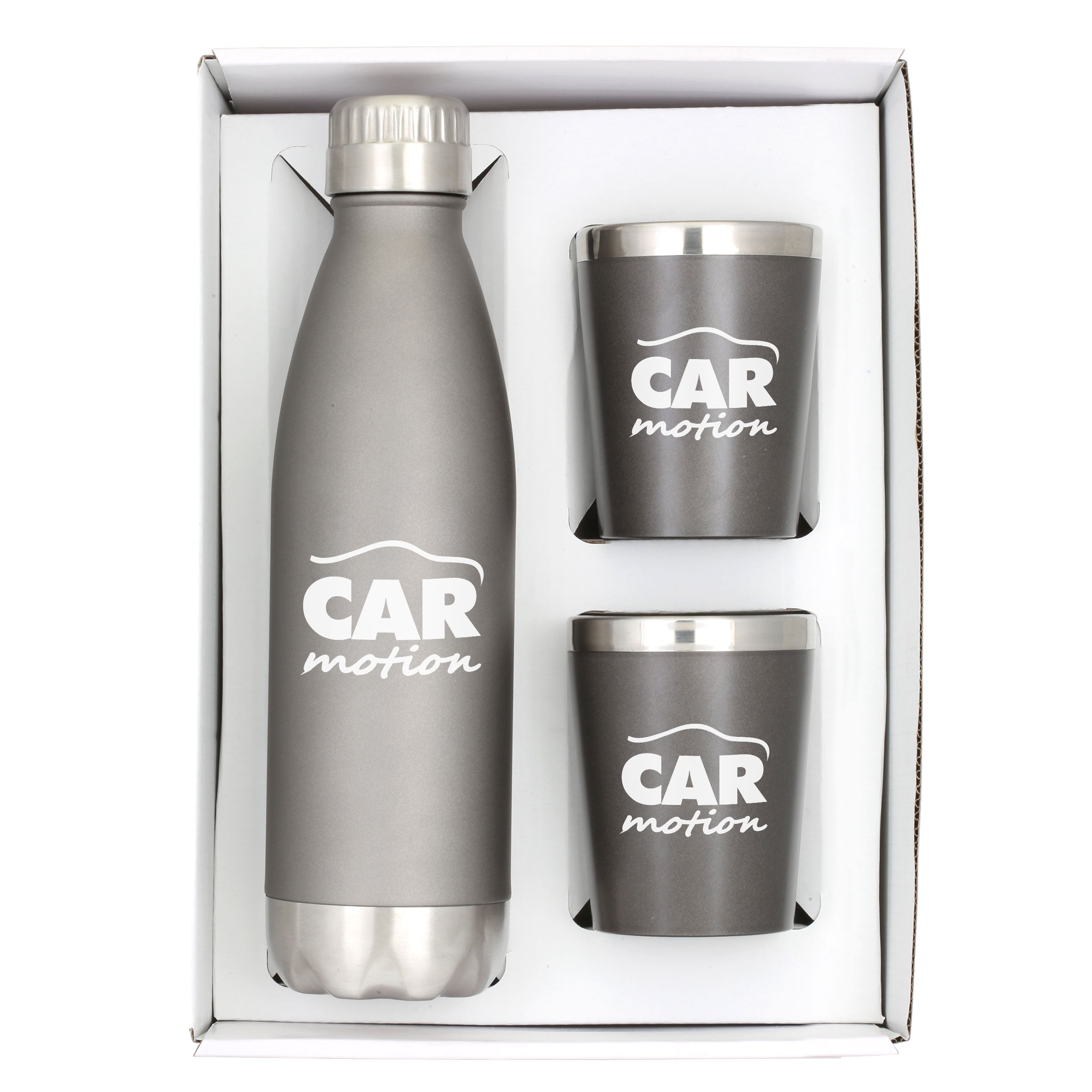 Stainless Steel Bottle & Tumblers Gift Set