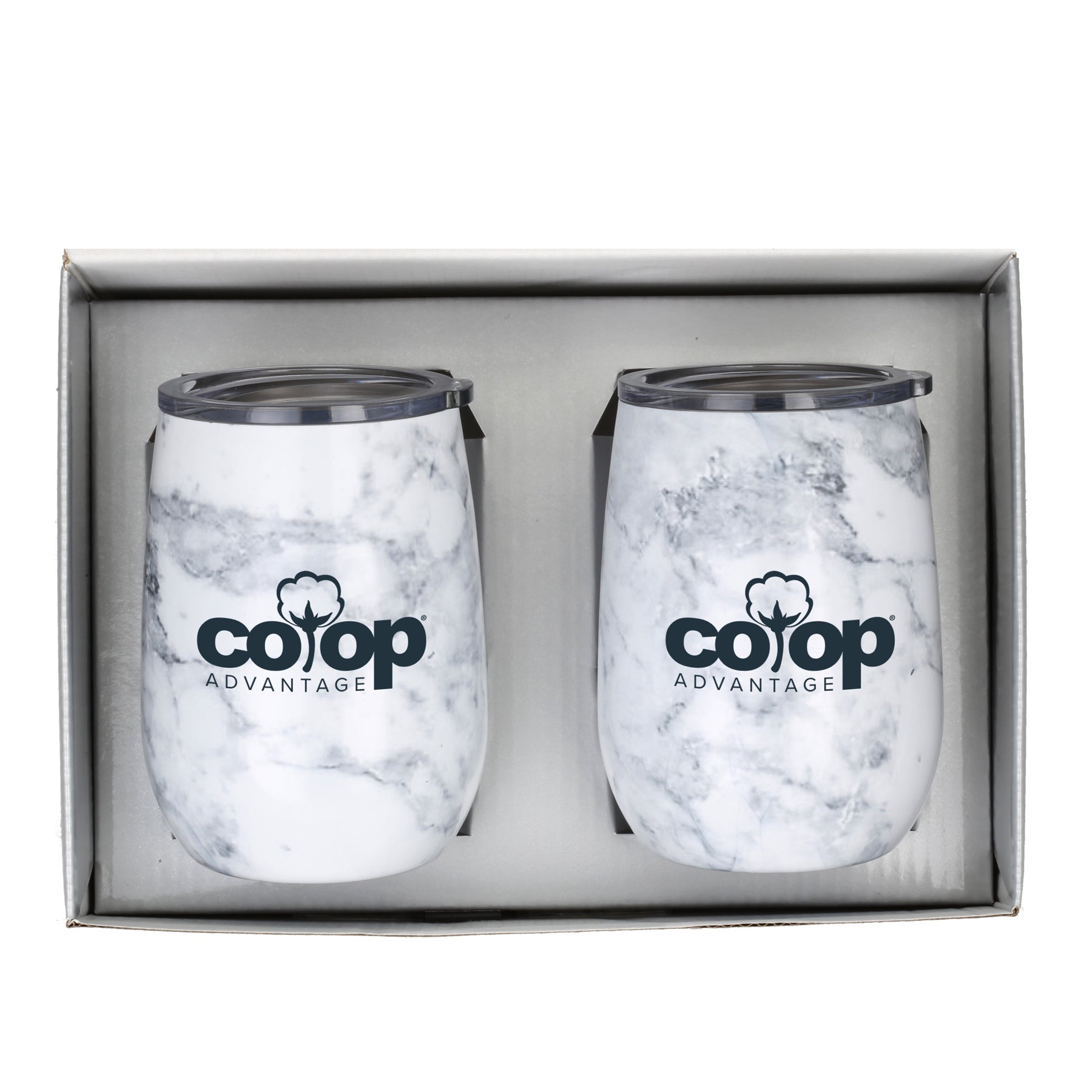 Marble Stainless Steel Wine Tumbler Gift Set